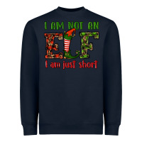 Navy i am not an elf i am just short christmas Heavyweight Sweatshirt - RanaPortraitStore
