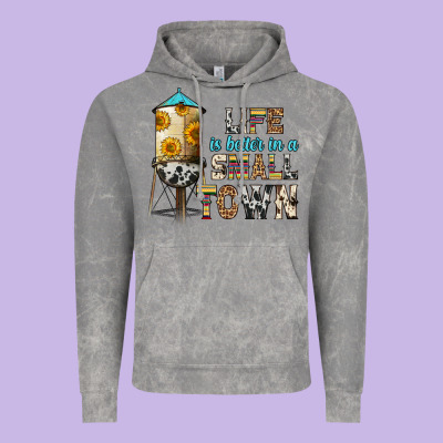 Life Is Better In A Small Town Vintage Hoodie Designed By Zillion Design Studio