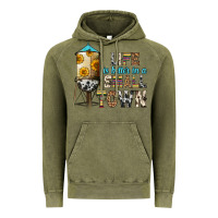 Vintage Olive life is better in a small town Vintage Hoodie - Zillion Design Studio
