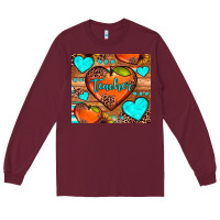 Burgundy teacher hearts Long Sleeve Tee - JahusDesignShop