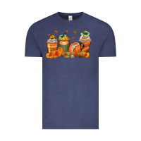 Vintage Denim pumpkins coffee cups Vintage Tee - Zillion Design Studio