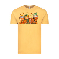 Vintage Mustard pumpkins coffee cups Vintage Tee - Zillion Design Studio