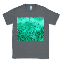 Charcoal Heather green glitter Classic Tee - JahusDesignShop