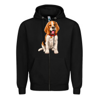 Black beagle Zipper Hoodie - Artiststas