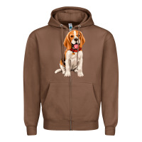 Chestnut beagle Zipper Hoodie - Artiststas