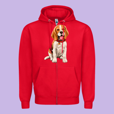 Beagle Zipper Hoodie Designed By Artiststas