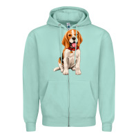 Seafoam beagle Zipper Hoodie - Artiststas