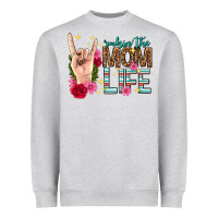 Heather Grey rockin the mom life mothers day Heavyweight Sweatshirt - texasbilliewilder