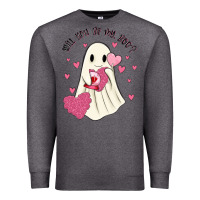 Charcoal Heather will you be my boo Premium Sweatshirt - MaliasSmallBusiness