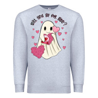 Heather Grey will you be my boo Premium Sweatshirt - MaliasSmallBusiness
