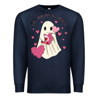 Navy will you be my boo Premium Sweatshirt - MaliasSmallBusiness