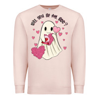 Pale Pink will you be my boo Premium Sweatshirt - MaliasSmallBusiness