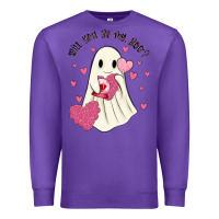 Purple will you be my boo Premium Sweatshirt - MaliasSmallBusiness