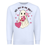 White will you be my boo Premium Sweatshirt - MaliasSmallBusiness
