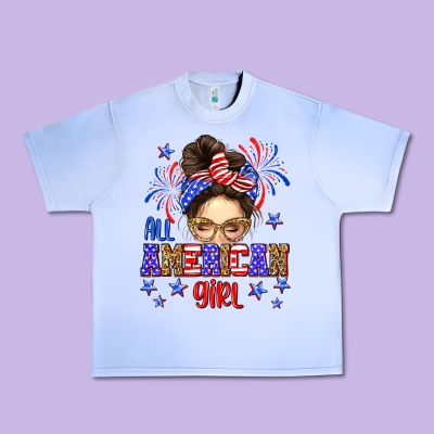All American Girl Urban Heavy Tee Designed By Neo Western
