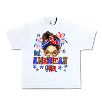 White All American girl Urban Heavy Tee - Neo Western