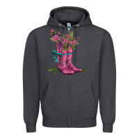 Smoke valentines day western boots and roses Zipper Hoodie - AdoDesignShop