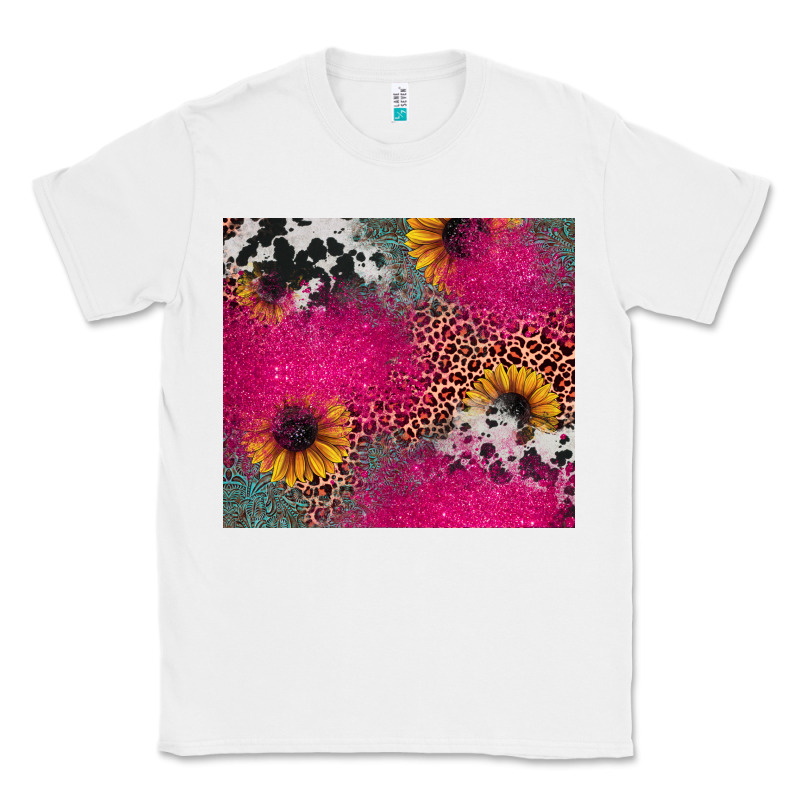 Pink Glitter Leopard Cowhide Classic Tee by JahusDesignShop | Teevron