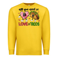 Lemon all you need is love and tacos Premium Sweatshirt - MaliasSmallBusiness