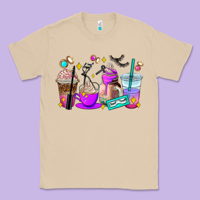 Lash Hustler Coffee Cups Classic Tee Designed By Adodesignshop
