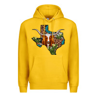 Lemon longhorn texas map Premium Hoodie - AdoDesignShop