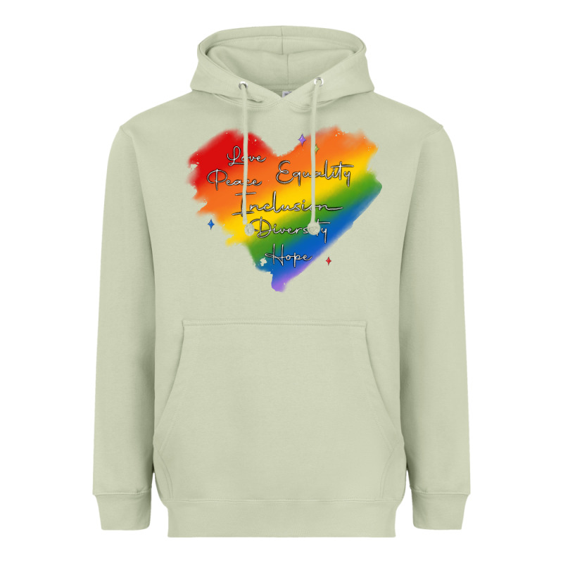 Kindness Equality Peace Love Inclusion Diversity H Heavyweight Hoodie by MaliasSmallBusiness | Teevron