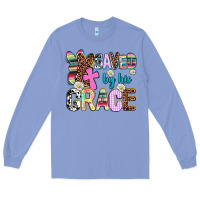 Colony Blue saved by his grace Long Sleeve Tee - AdoDesignShop