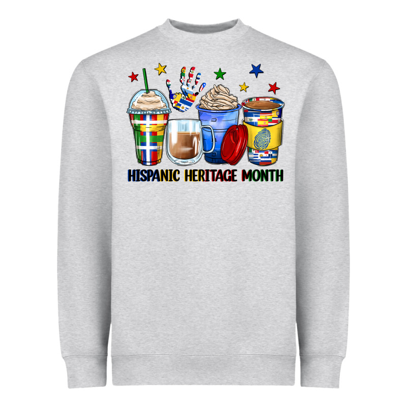 Hispanic Heritage Month Coffee Cups Heavyweight Sweatshirt by Zillion Design Studio | Teevron