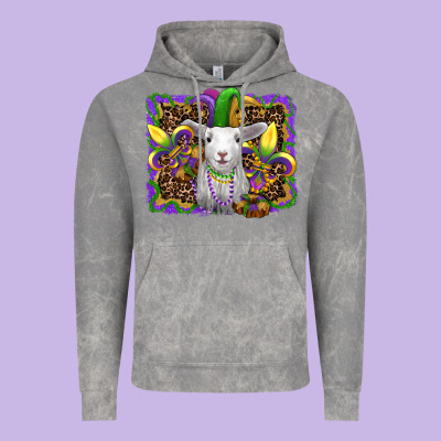 Mardi Gras Baby Sheep King Cake Fleur De Lis Vintage Hoodie Designed By Ranaportraitstore