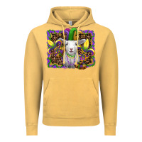 Vintage Mustard mardi gras baby sheep king cake fleur de lis Vintage Hoodie - RanaPortraitStore