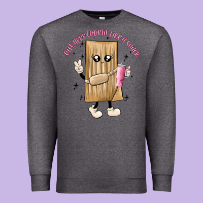 Out Here Lookin Like A Snack Premium Sweatshirt Designed By Maliassmallbusiness