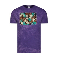 Cloud Purple turquoise glitter cowhide background Vintage Tee - BarkalooDesign