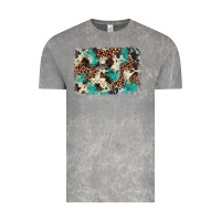 Cloud Rock turquoise glitter cowhide background Vintage Tee - BarkalooDesign