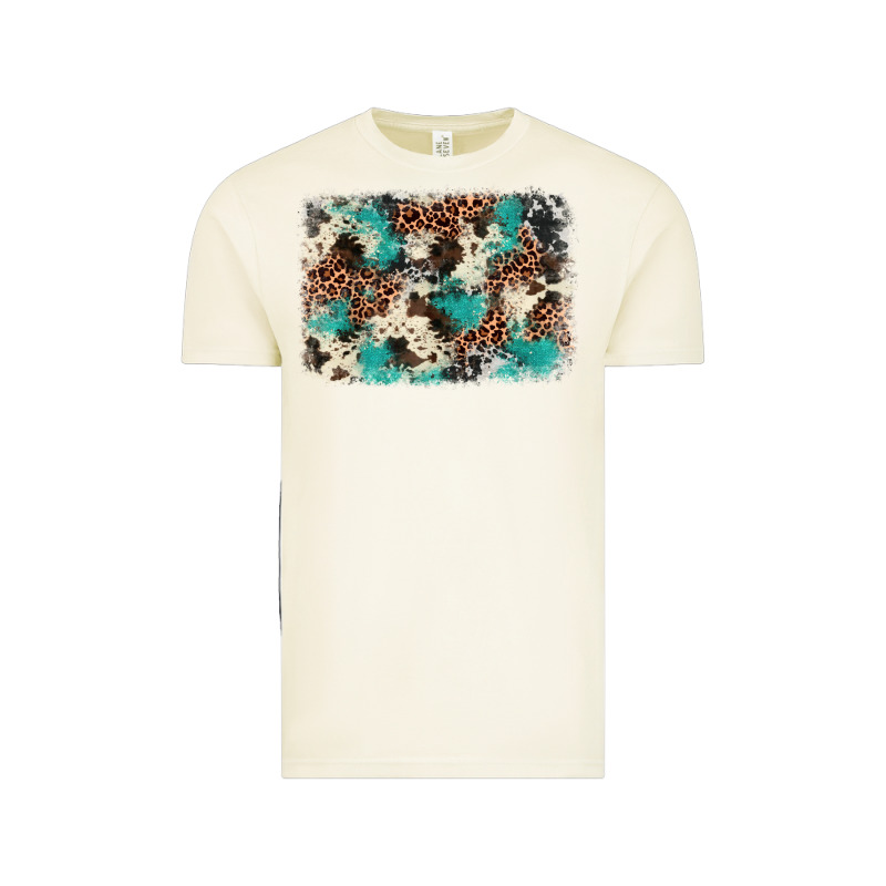 Turquoise Glitter Cowhide Background Vintage Tee by BarkalooDesign | Teevron