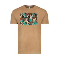 Vintage Camel turquoise glitter cowhide background Vintage Tee - BarkalooDesign