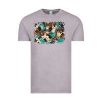 Vintage Zinc turquoise glitter cowhide background Vintage Tee - BarkalooDesign