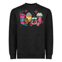 Black hairstylist coffee cups Heavyweight Sweatshirt - Zillion Design Studio