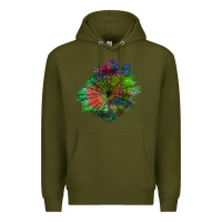 Army Green halloween spider web for patches Premium Hoodie - BundleAndBundleShop