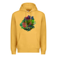 Mustard halloween spider web for patches Premium Hoodie - BundleAndBundleShop