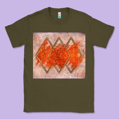Orange Glitter Classic Tee Designed By Jahusdesignshop