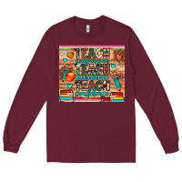 Burgundy teach compassion kindness confidence Long Sleeve Tee - JahusDesignShop