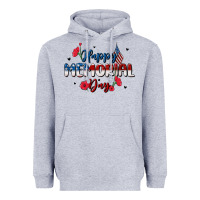 Heather Grey happy memorial day Heavyweight Hoodie - MaliasSmallBusiness