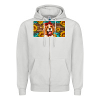 Beagle With Sunflowers License Plate Zipper Hoodie | Teevron