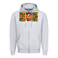 Heather Grey beagle with sunflowers license plate Zipper Hoodie - Artiststas