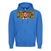 True Royal beagle with sunflowers license plate Zipper Hoodie - Artiststas