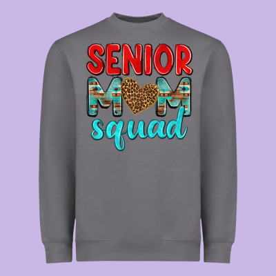 Senior Mom Squad Heavyweight Sweatshirt Designed By Texasbilliewilder