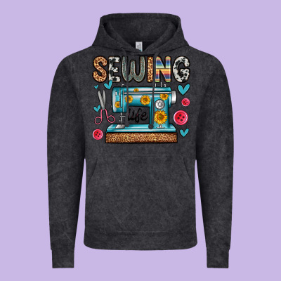 Sewing Life Vintage Hoodie Designed By Zillion Design Studio