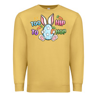 Antique Gold too hip to hop easter Premium Sweatshirt - MaliasSmallBusiness