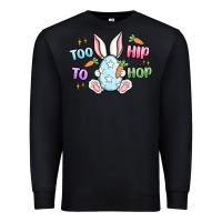 Black too hip to hop easter Premium Sweatshirt - MaliasSmallBusiness