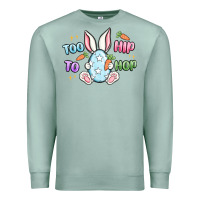 Seafoam too hip to hop easter Premium Sweatshirt - MaliasSmallBusiness